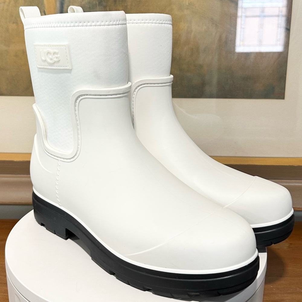 🌸UGG🌸 Droplet Mid Rain Boot In White Size: 11 - Picture 8 of 14